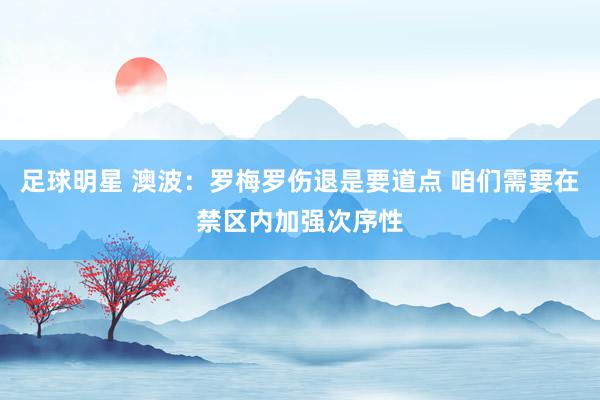 足球明星 澳波：罗梅罗伤退是要道点 咱们需要在禁区内加强次序性