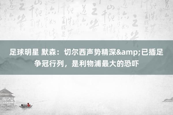 足球明星 默森：切尔西声势精深&已插足争冠行列，是利物浦最大的恐吓